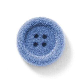 Fluwelen knoop 4-gats – duifblauw, 