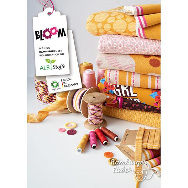 Biologische vlechtkoord Twist Me Flat [35 mm] | Albstoffe – wit/roze,  image number 2