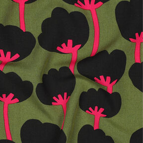 Lenzing Ecovero™ Poppies | Nerida Hansen – olijf/zwart, 