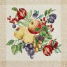 Decopaneel Gobelin kleurrijke vruchten – lichtbeige/karmijnrood,  thumbnail number 1