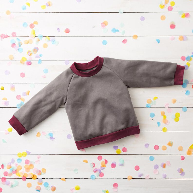 Boordstof effen – bordeauxrood,  image number 4