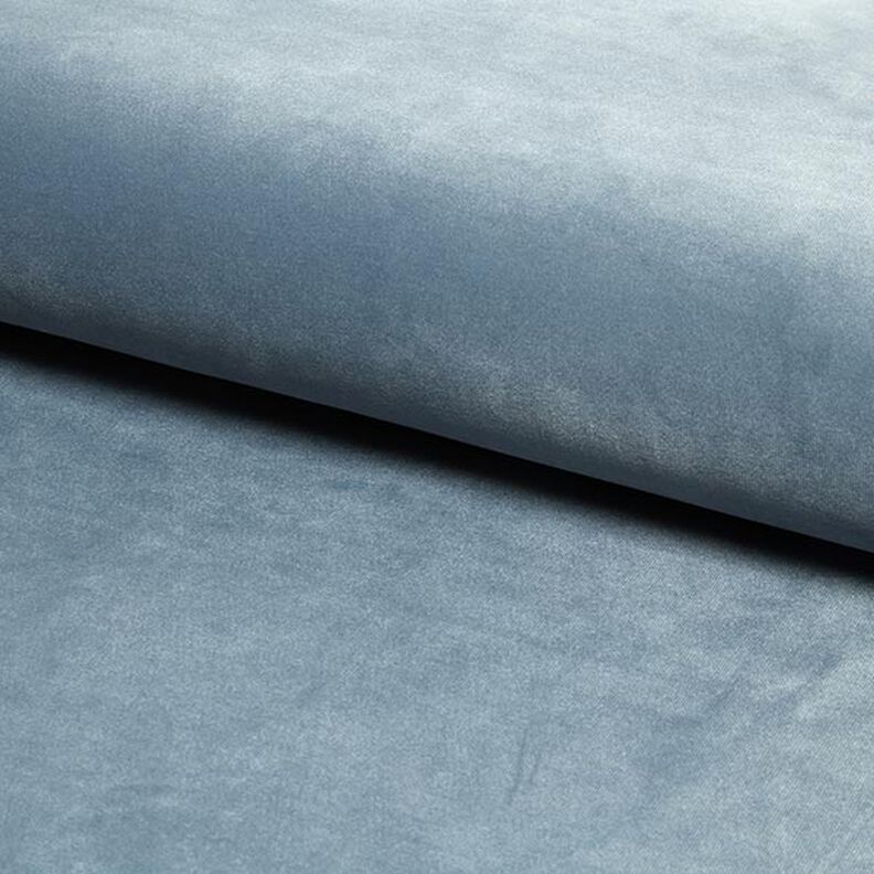 Bekledingsstof Fluweel – lichtblauw,  image number 1