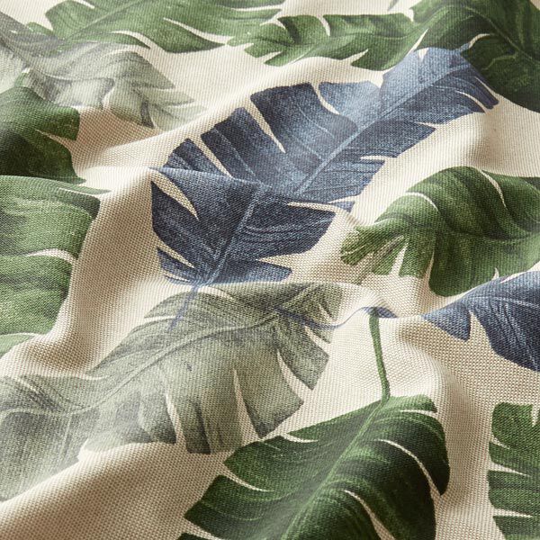 Decostof half panama Palmbladeren – donkergroen/blauw,  image number 2