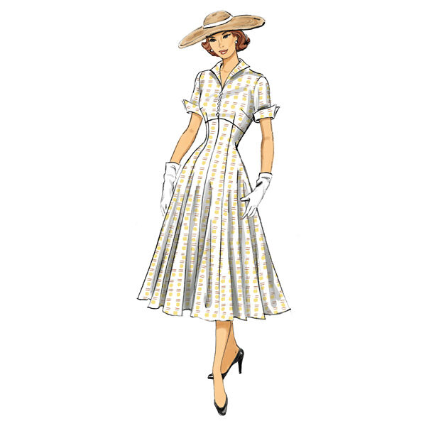 Vintage - jurk 1952, Butterick 6018|32 - 40,  image number 7