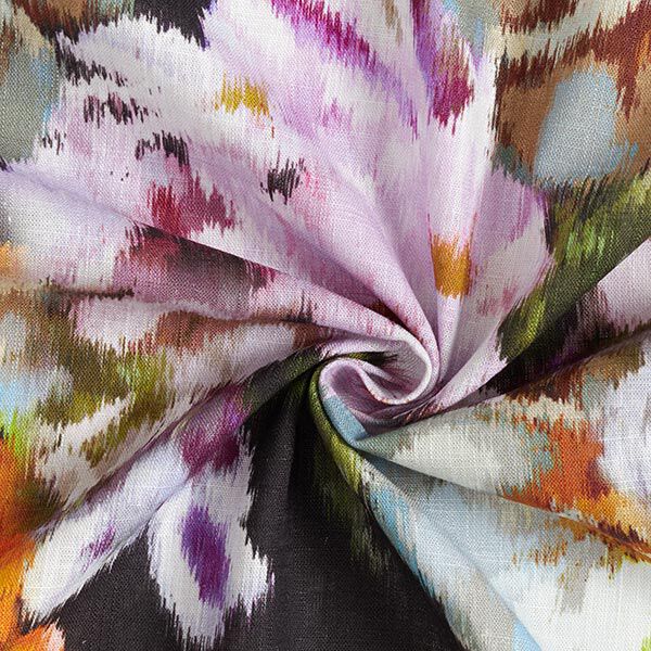 Blousestof viscose-linnenmix prachtige bloemen, image number 3