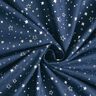 Katoenen stof Popeline Foliedruk Kerststerren – nachtblauw/zilver metallic,  thumbnail number 3