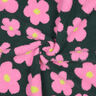 Teddy pluche Bloemen | Poppy Fabrics – donkergroen/pink,  thumbnail number 4