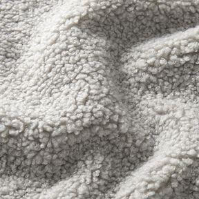 Bekledingsstof Schapenvacht look – zilvergrijs, 