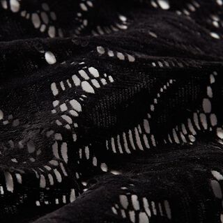 Velours kanten bladerranken – zwart, 
