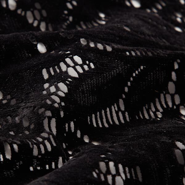 Velours kanten bladerranken – zwart, image number 2