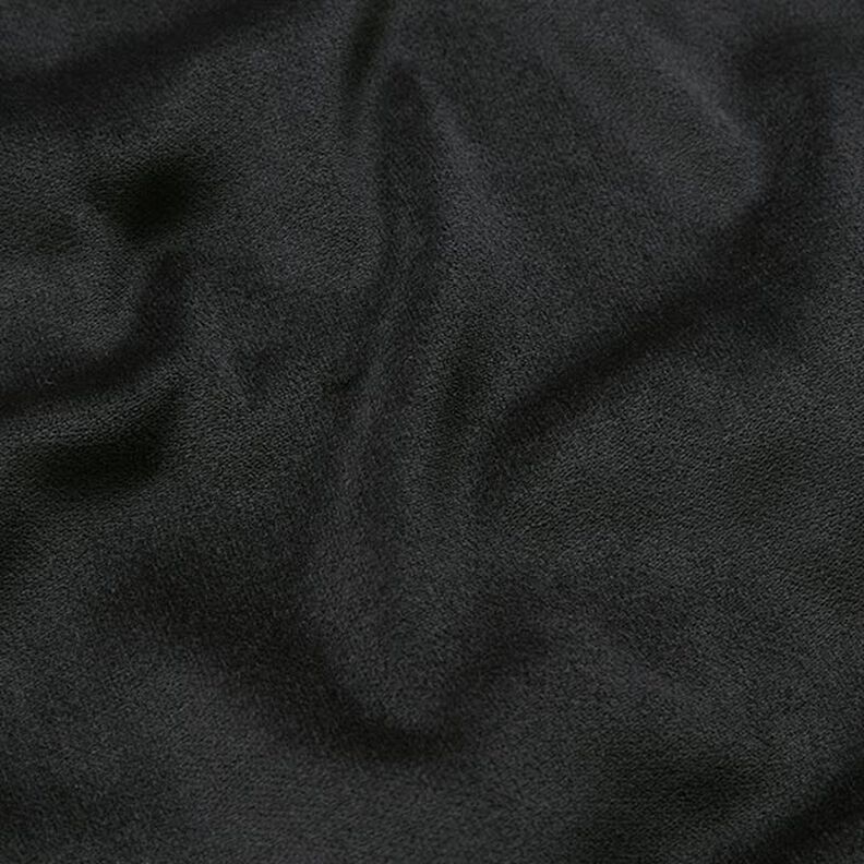 Stretch fluweel Fijnrib effen – zwart,  image number 2
