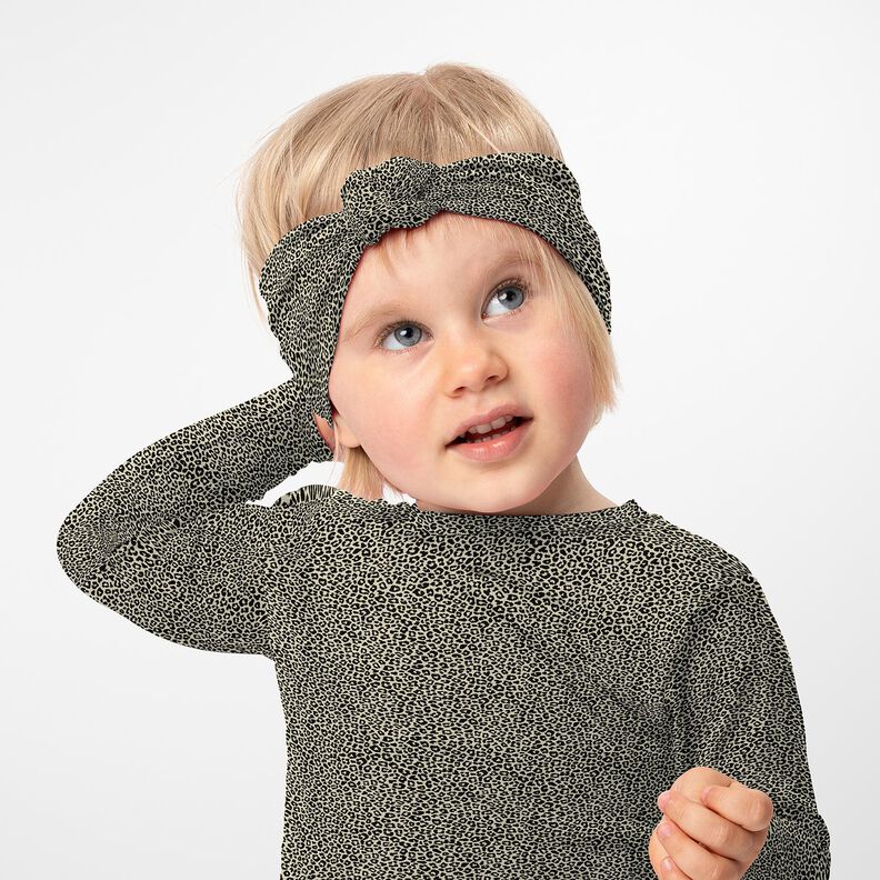 Katoenjersey Mini luipaardprint – greige/zwart,  image number 6