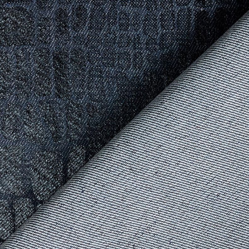 Viscose denim reptielenlook – zwart blauw,  image number 4