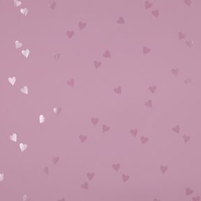 Regenjasstof kleine harten | Poppy Fabrics – licht oudroze, 