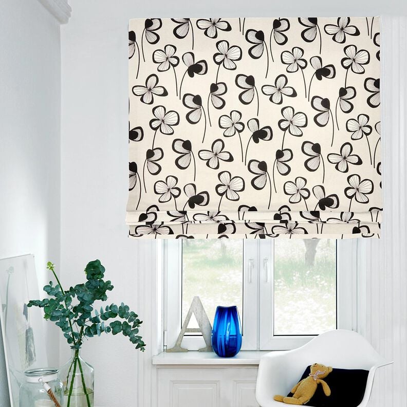 Decostof Half panama Abstracte klaver &ndash; natuur/zwart,  image number 5