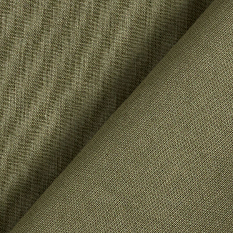 Linnen-katoen-mix Effen – donkerolijf,  image number 3