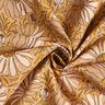 Decostof Half panama Grote bloemen – donkerbeige/currygeel,  thumbnail number 3
