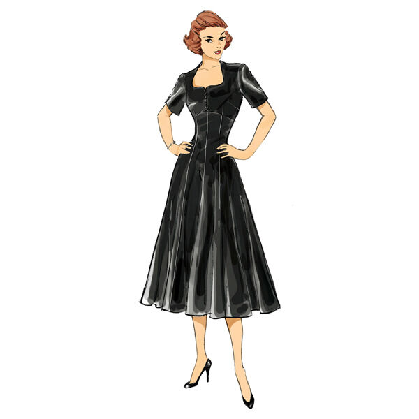 Vintage - jurk 1952, Butterick 6018|40 - 48, image number 5