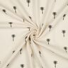 Mousseline/dubbel gehaakte stoffen geborduurde palmbomen  | Poppy Fabrics – ecru/donkerolijf,  thumbnail number 3