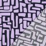 Gecoate katoen abstract – pastelviolet/nachtblauw,  thumbnail number 4