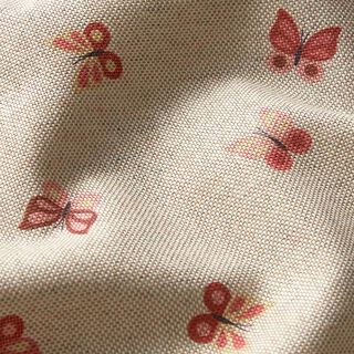 Decostof Half panama Vlinders – natuur/roze, 