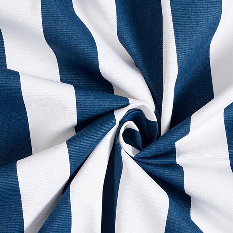 Decostof Katoenkeper Strepen – wit/indigo,  image number 3