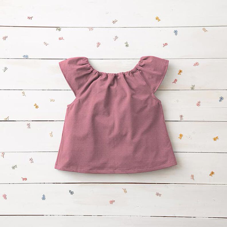Katoenjersey medium effen – donker oudroze,  image number 7