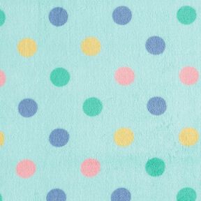 Gezellige fleece kleurrijke stippen – mint, 