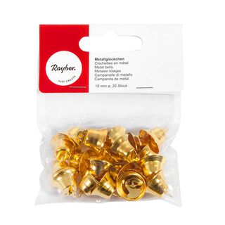 Metaalbelletje Set [ 16 mm ] | Rayher – goud, 