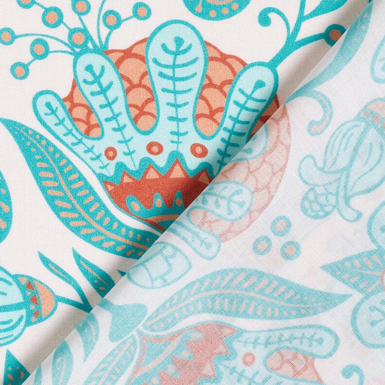 Viscose Voile Ibiza bloemen – lichtbeige,  image number 4