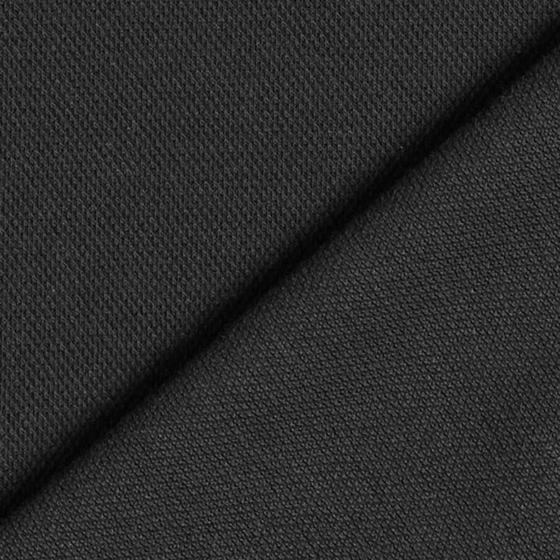 Katoenjersey Piqué fijn – zwart,  image number 3