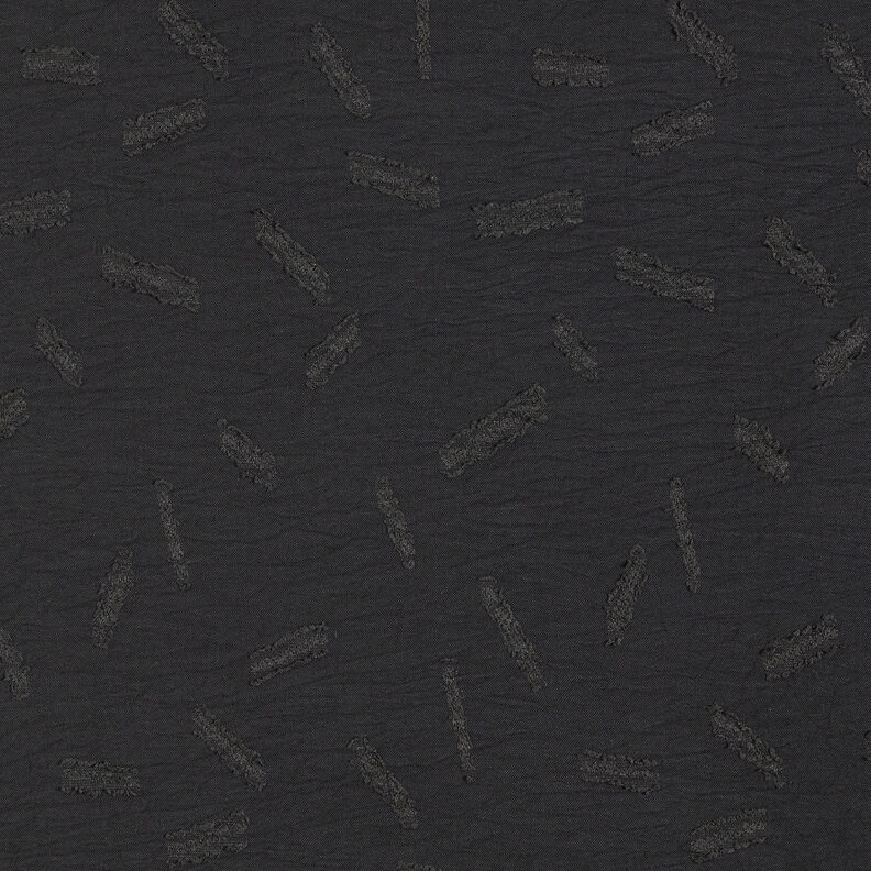 Jacquard Dobby strepen – zwart, image number 1
