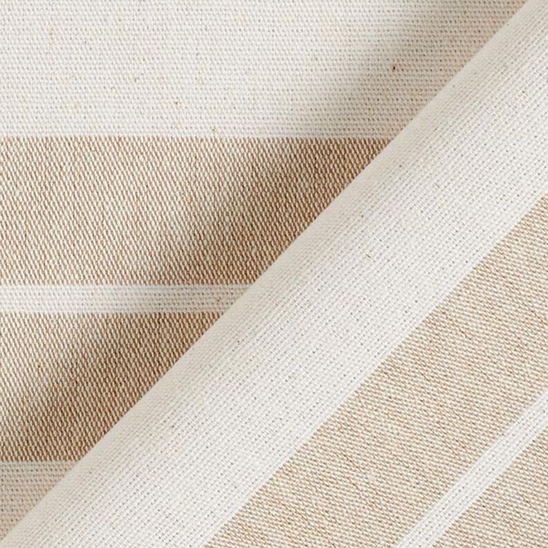 Decostof canvas gemengde strepen gerecycled – beige,  image number 4