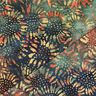 Katoenen stof Batik zonnen – blauwe spar/kastanjebruin,  thumbnail number 4