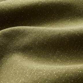 Boordstof met glitter rondgebreid – olijf/goud metallic, 
