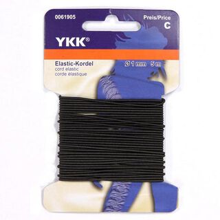 Elastiek koord 580 [5m] – zwart | YKK, 