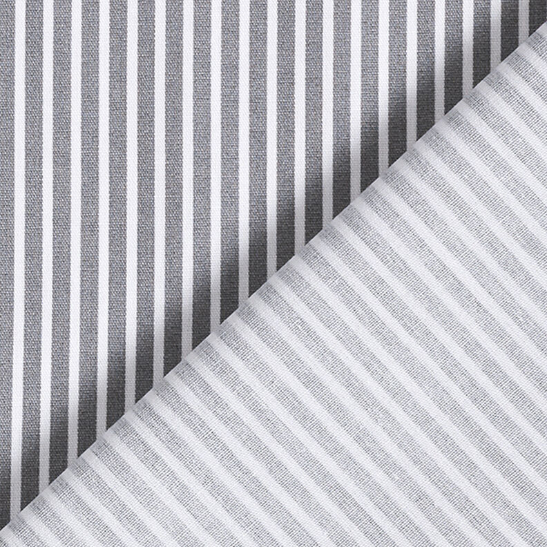 Katoenpopeline Strepen – grijs/wit,  image number 4