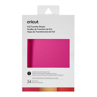 Cricut transferfolie Ruby [ 10,1 x 15,2 cm | 24 Stuk ], 