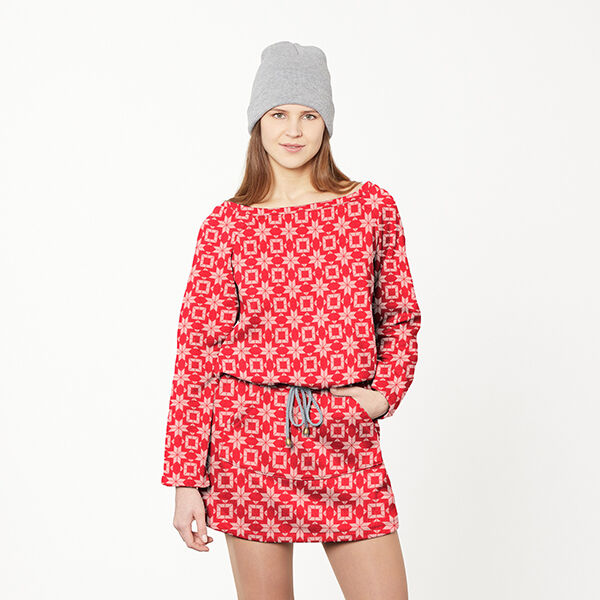 Softsweat Noors patroon – rood/roze,  image number 6