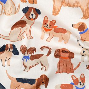 Katoenpopeline Honden Digitaal printen | Poppy Fabrics – ecru, 