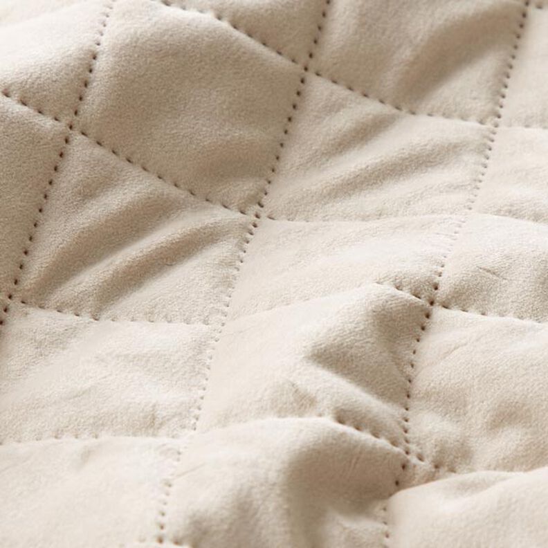 Bekledingsstof Fluweel Doorgestikte stof – beige,  image number 2