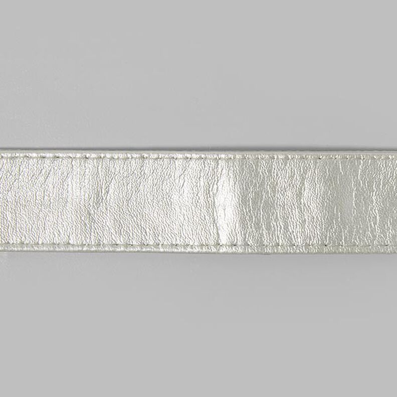 Tassenband imitatieleer – zilver,  image number 1
