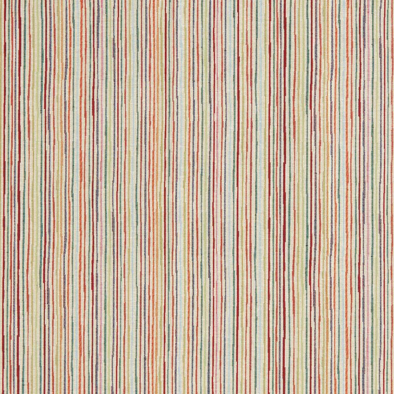 Decostof Gobelin felgekleurde strepen – lichtbeige/karmijnrood, image number 1