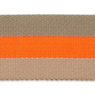 Tassenband neon [ 40 mm ] – neon oranje/beige, 