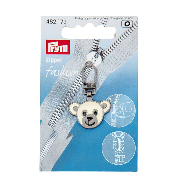 Fashion zipper beer [ 38 x 25 mm ] | Prym – ecru/zilver,  image number 2