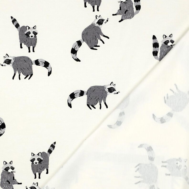 Katoenjersey Wasberen Digitaal printen | Poppy Fabrics – ecru, image number 4