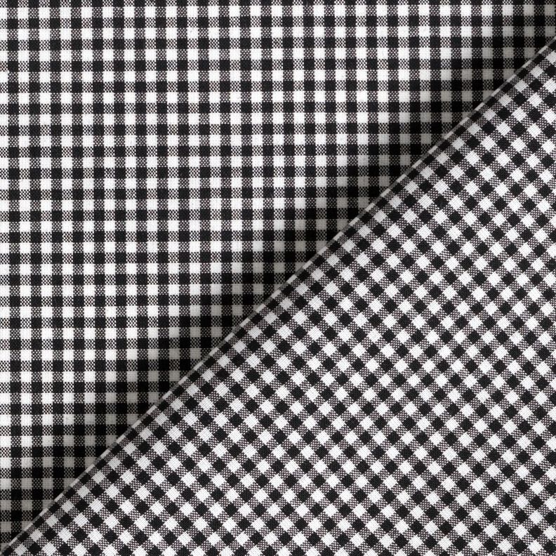 Overhemdenstof kleine ruit – zwart/wit,  image number 4
