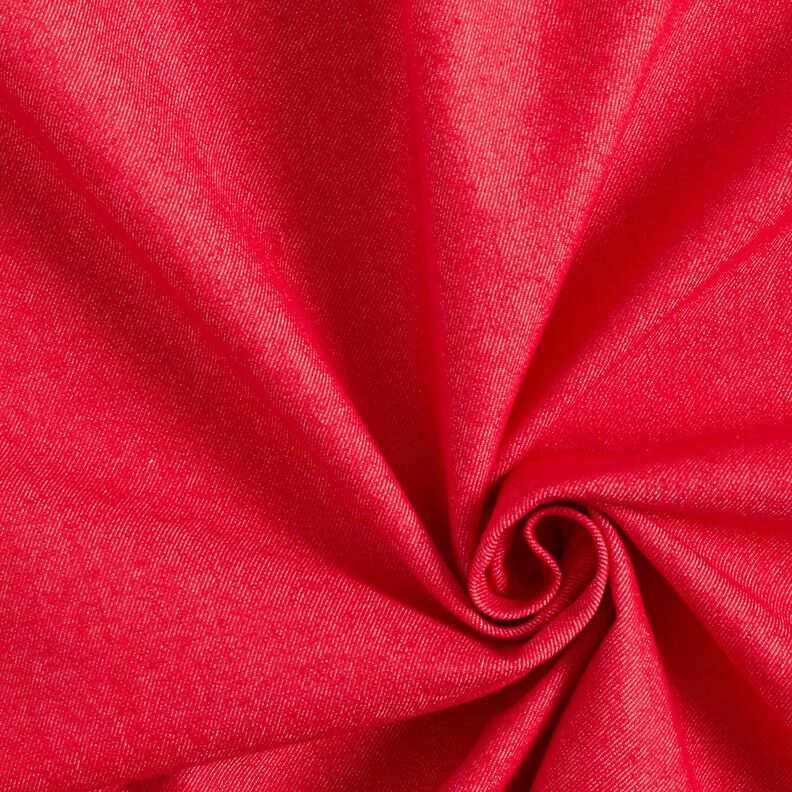 Stretch denim katoenmix medium – rood,  image number 1