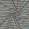 Badstof jersey Strepen | Poppy Fabrics – duifblauw/koper,  thumbnail number 3