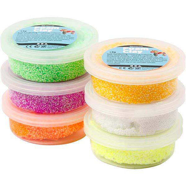 Foam Clay® Boetseerklei [6x14 g] , Lentekleuren,  image number 1